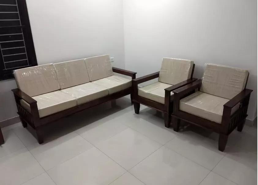 Sheesham Wood 5 Seater Sofa Set  for Living Room