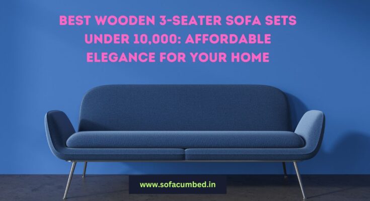 sofa set 3 seater wooden